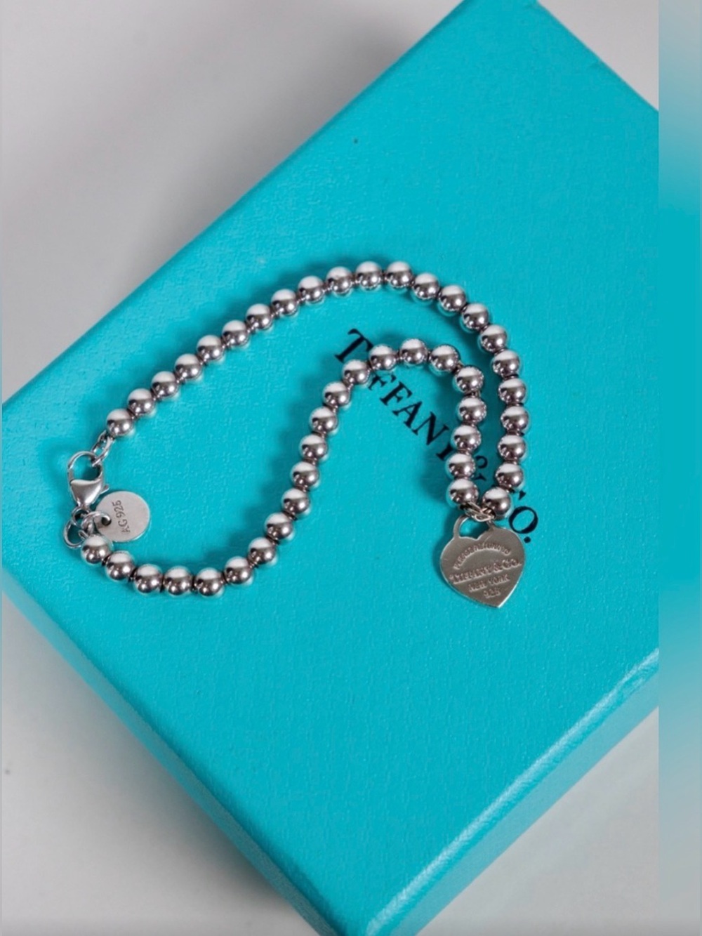 Return to Tiffany® Heart Tag Bracelet in Silver by Tiffany & Co.
length 7” - Picture 4 of 6